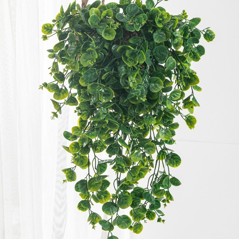 Rattan Plant Basket - Искусственная растительность из эвкалипта и папоротника,