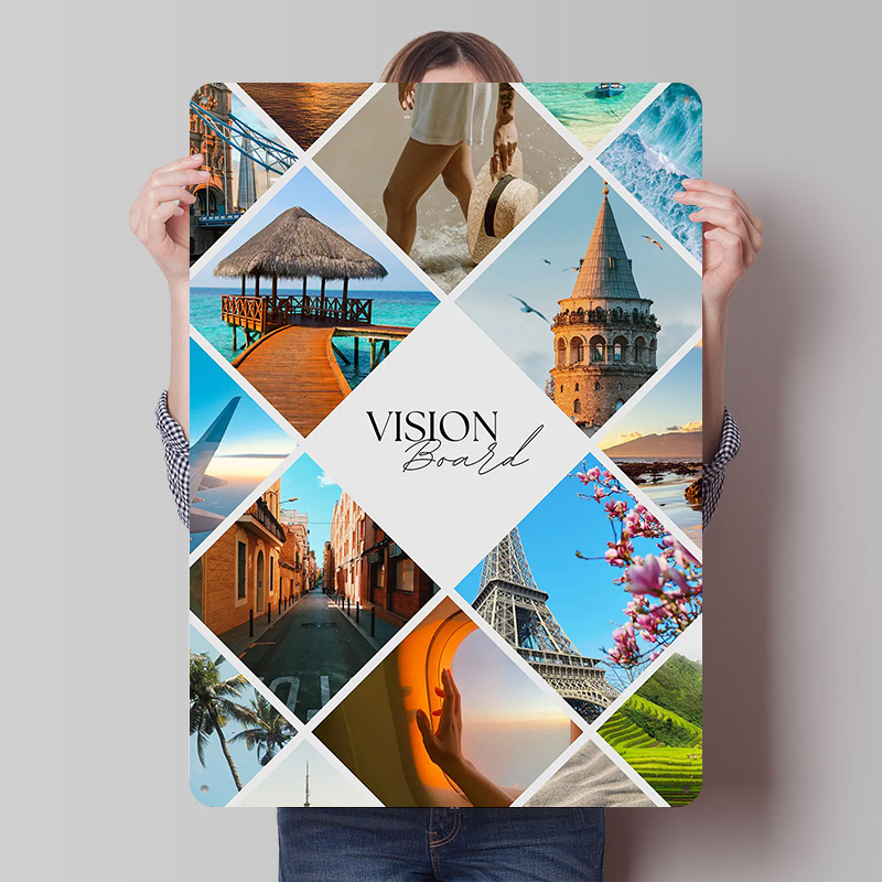 Home Decor Vision Board - Плакат-коллаж Travel Vision Board с принтом,