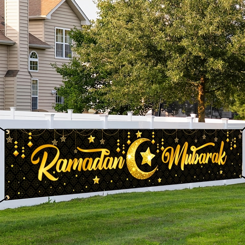 Home Decor Ramadan - Баннер VIKAMA с золотой фольгой «Рамадан
