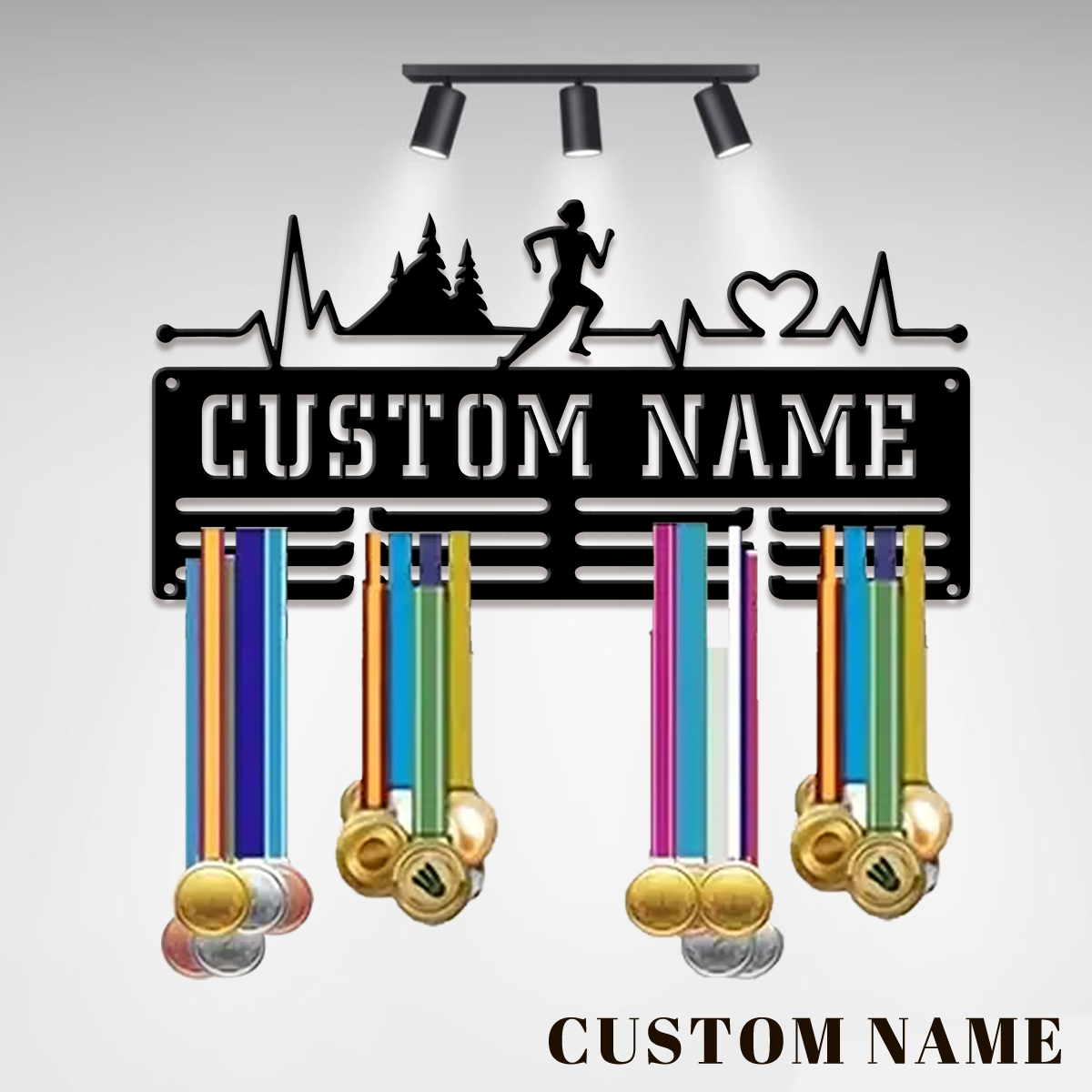 Home Christmas Decor - Подставка для металлических медалей Custom Marathon