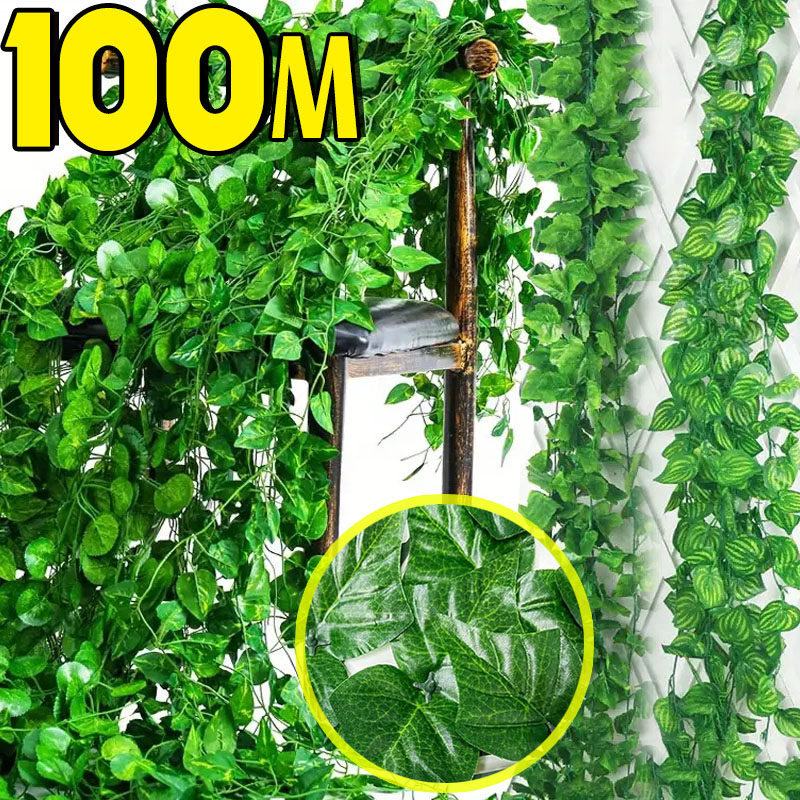 Rattan Plant Basket - 100/2 м искусственный зеленый плющ, лоза,
