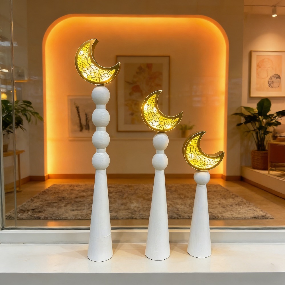 Home Decor Ramadan - Новый набор из 3 светящихся деревянных