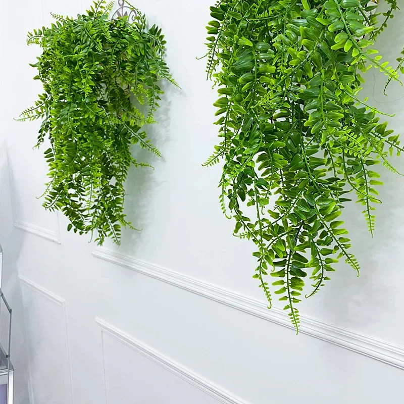Rattan Plant Basket - Искусственные висячие растения 32-дюймовые поддельные бостонские