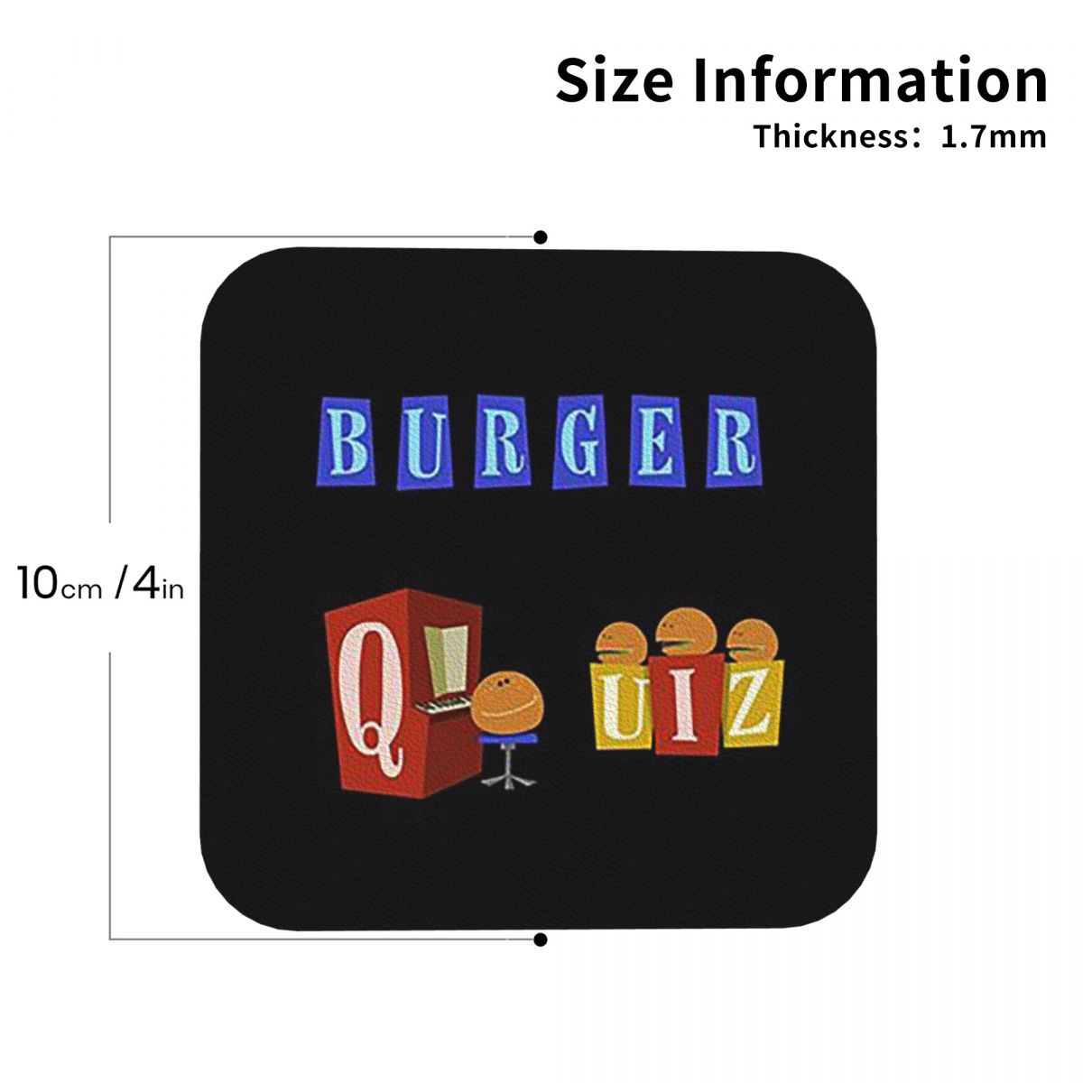 Home Decor Quiz Free - Подставки с логотипом Burger Quiz, кухонные