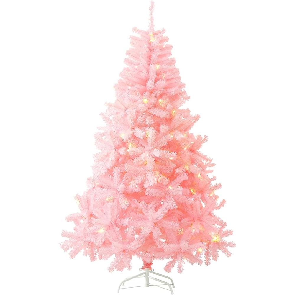 Home Decor White - Искусственная елка 6 футов с подсветкой,