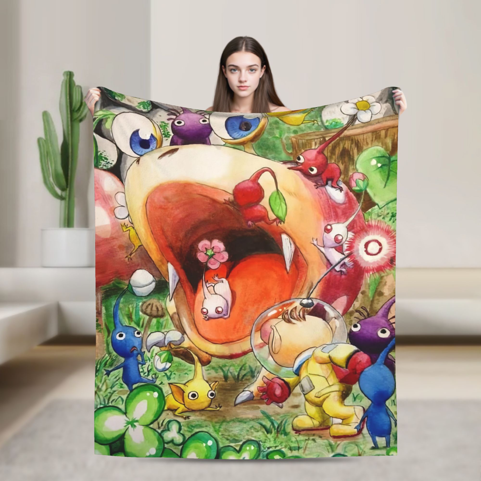 Home Decor Fallout 4 - Игровое одеяло Pikmin, теплая новинка, плюшевое