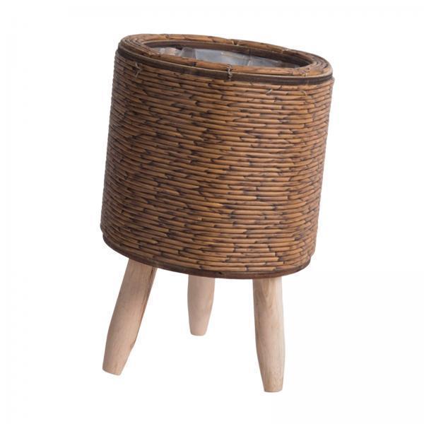 2 плетеных кашпо на ножках для – обзор и цена Rattan Plant Basket