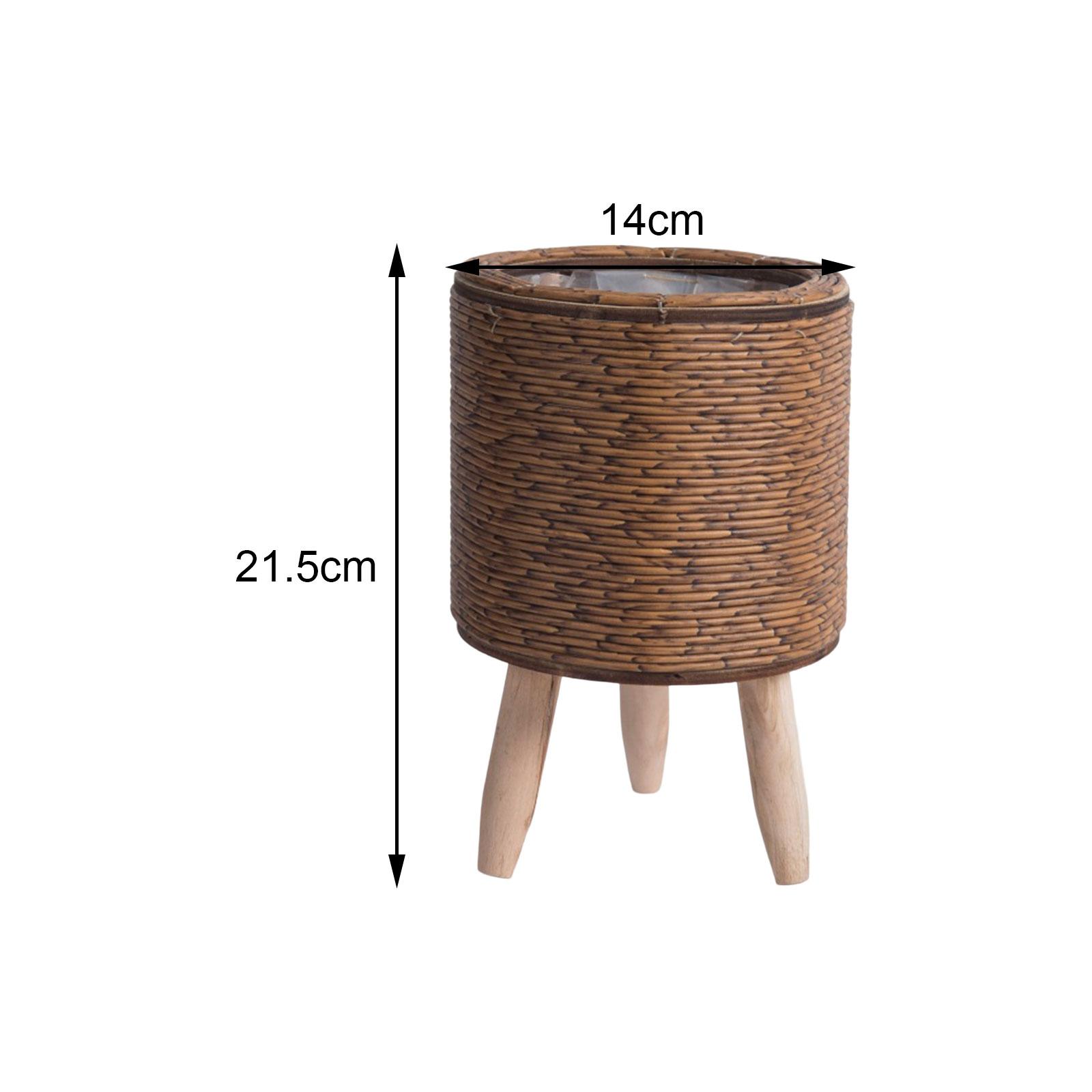 2 плетеных кашпо на ножках для – обзор и цена Rattan Plant Basket