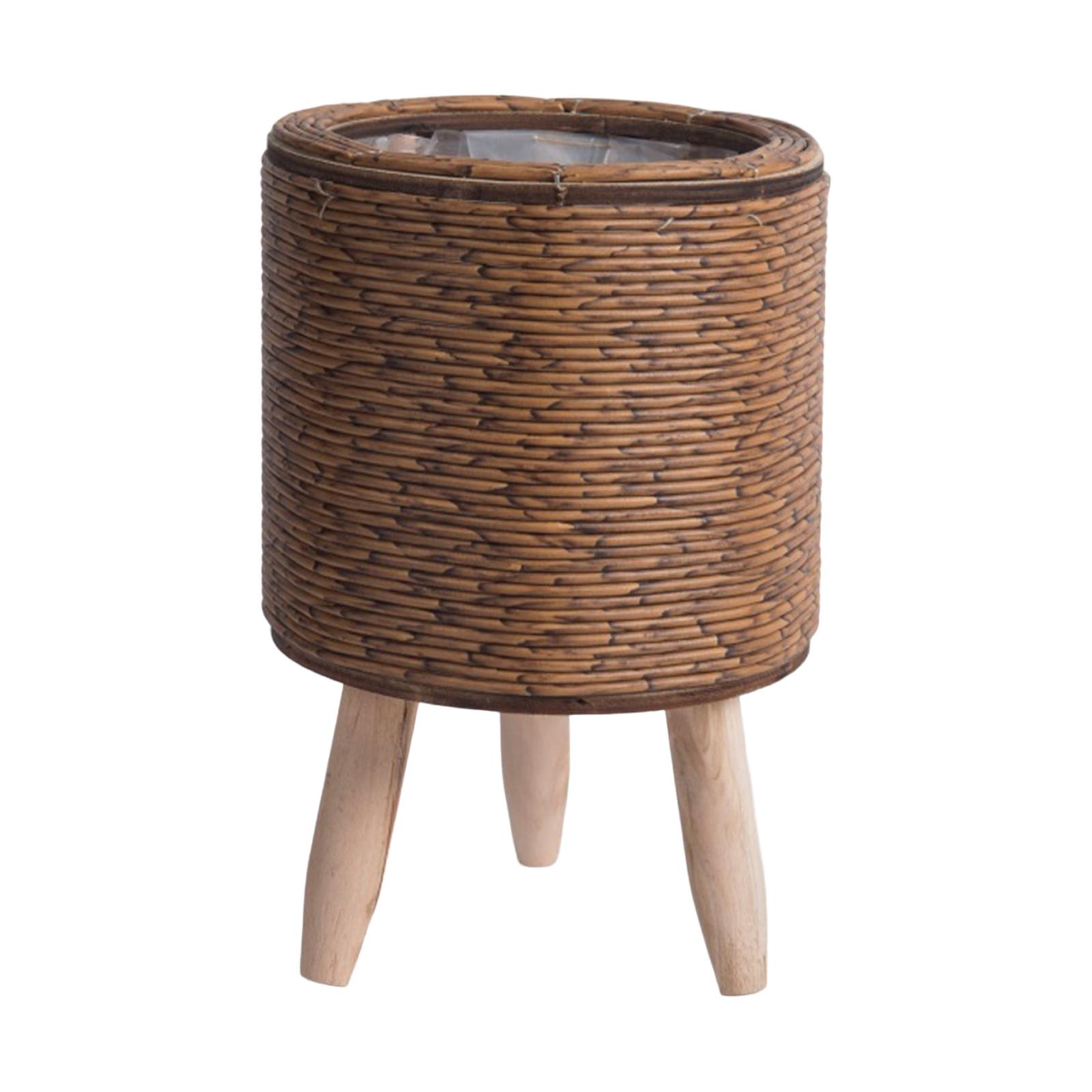 2 плетеных кашпо на ножках для – обзор и цена Rattan Plant Basket