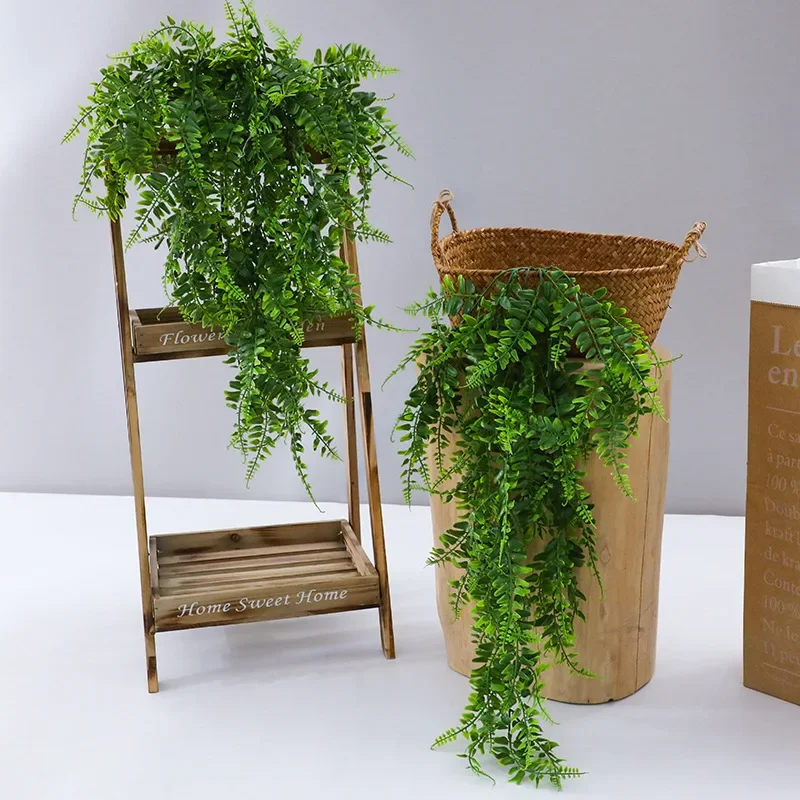 Искусственные висячие растения – обзор и цена Rattan Plant Basket