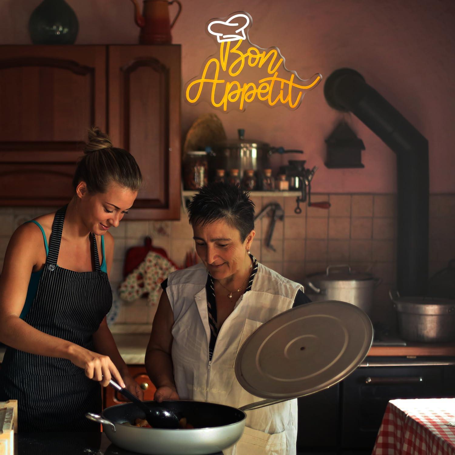 Неоновая вывеска «Bon Appetit» – обзор и цена Home Decor Kitchen