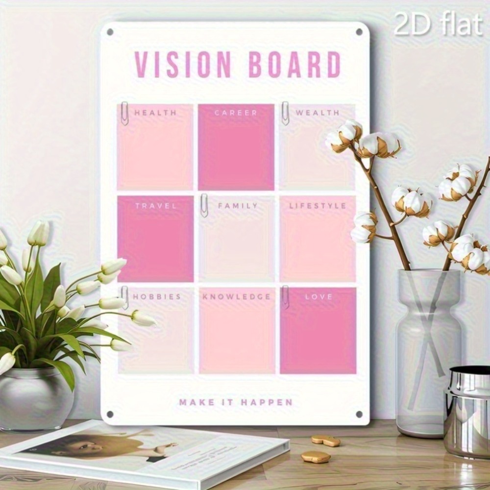 2D плоское металлическое насте – обзор и цена Home Decor Vision Board